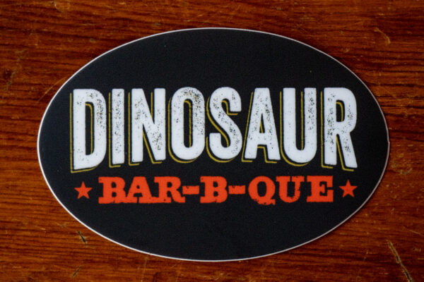 Dinosaur Bar-B-Que Oval Sticker