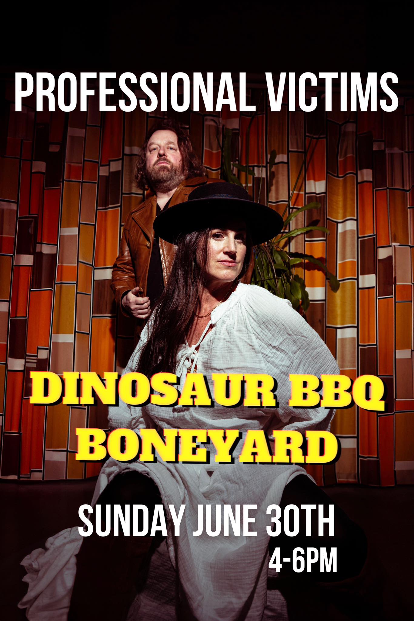 Professional Victims. Dinosaur BBQ Boneyard. Sunday June 30th 4-6pm