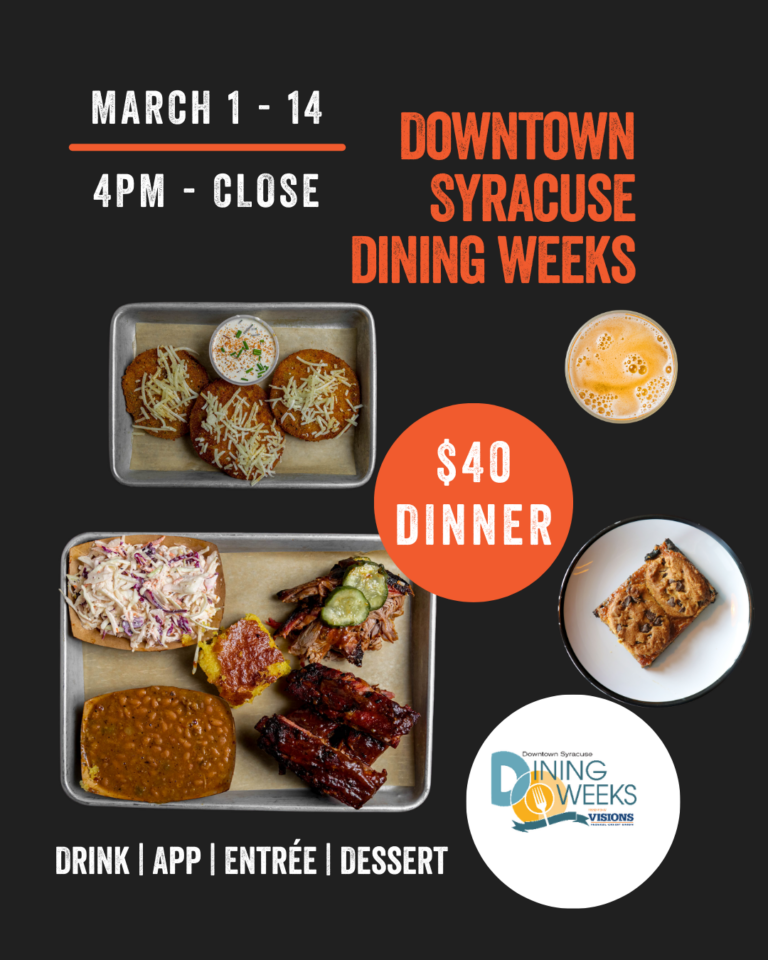 Syracuse Downtown Dining Weeks at Dinosaur BBQ