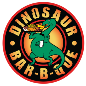 Dinosaur Bar-B-Que circle logo
