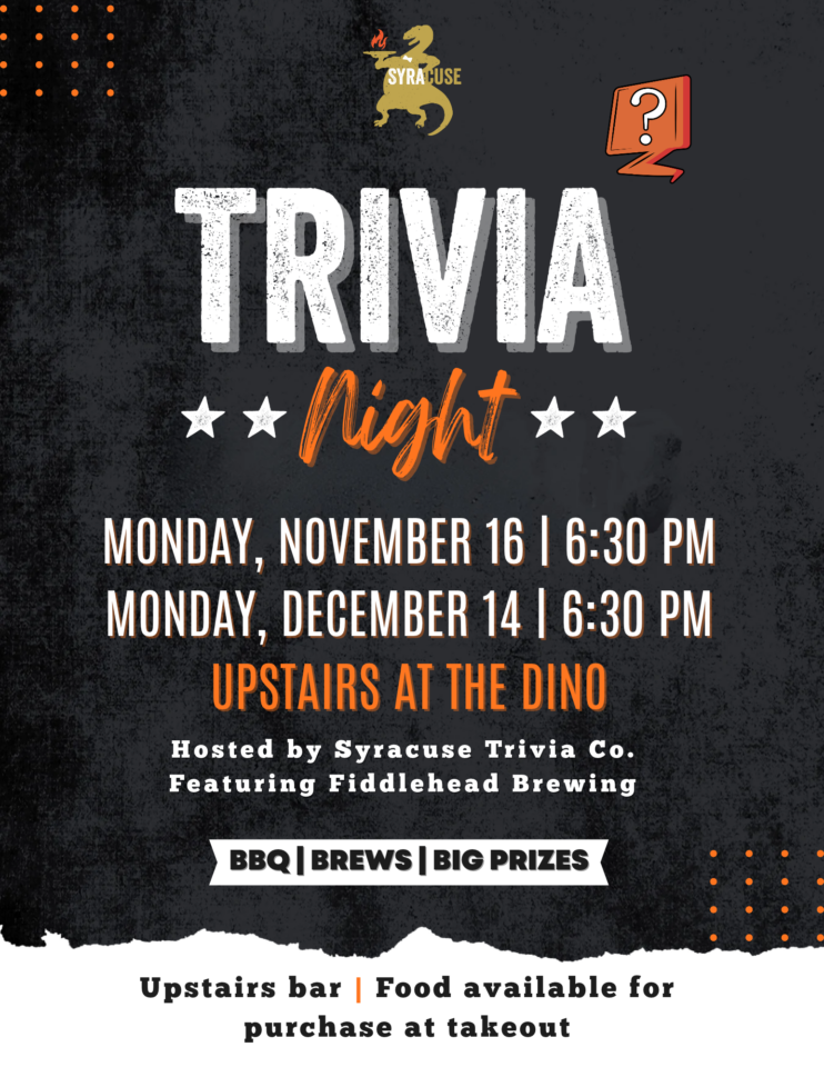 Trivia Night at Dinosaur Bar-B-Que Syracuse