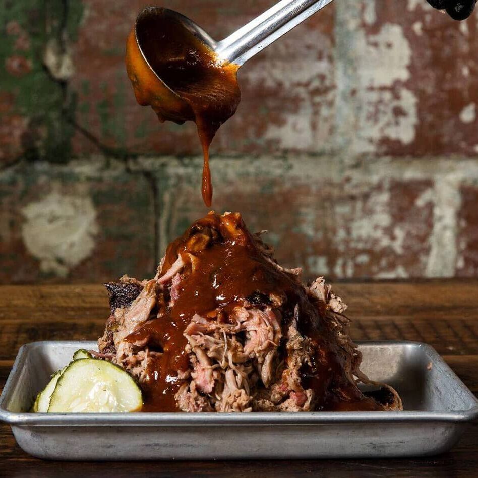dinosaur bbq pulled pork